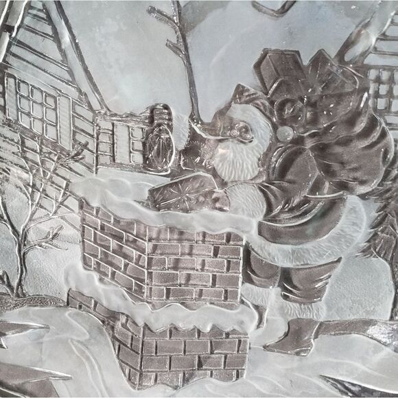 Mikasa Crystal Santa Delivery Platter - Picture 2 of 3